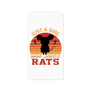 Just a Girl Who Loves Rats Label