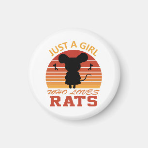 Just a Girl Who Loves Rats Magnet