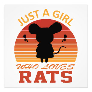 Just a Girl Who Loves Rats Photo Print