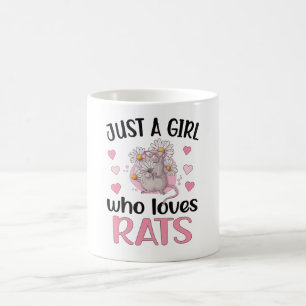 Just A Girl Who Loves Rats Rat Mum Gift Rat Owner Coffee Mug