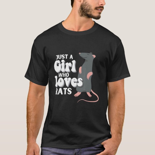 Just A Girl Who Loves Rats  Team Trash Mouse Rat O T-Shirt (Front)