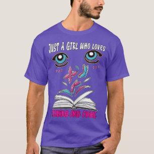 Just a Girl who loves Reading and Anime T-Shirt