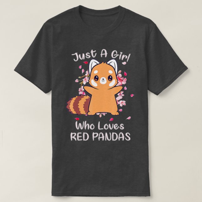 Just A Girl Who Loves Red Pandas (4)  T-Shirt (Design Front)