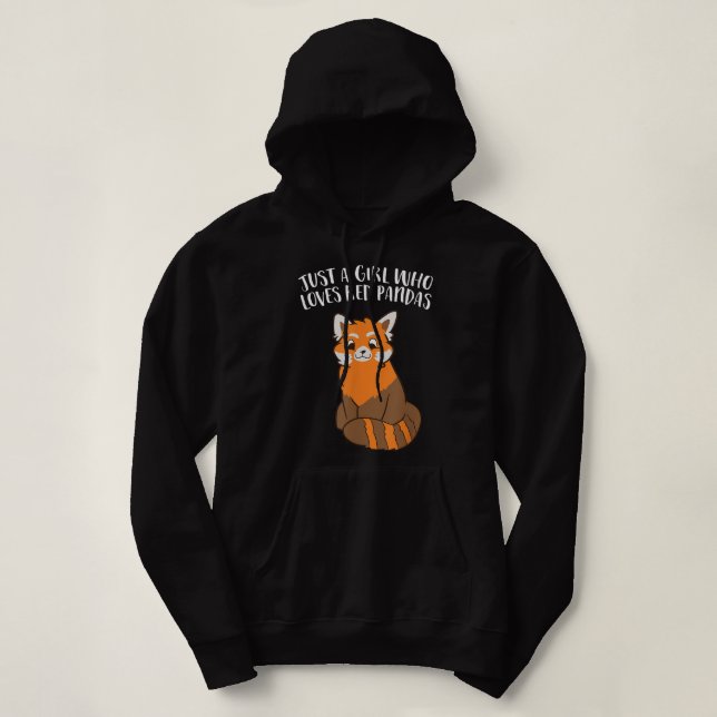 Just a Girl Who Loves Red Pandas   Hoodie (Design Front)