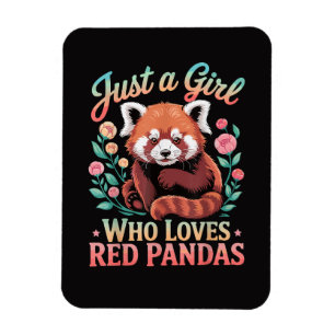 Just A Girl Who Loves Red Pandas Magnet