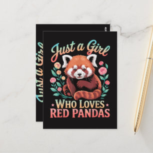 Just A Girl Who Loves Red Pandas Postcard