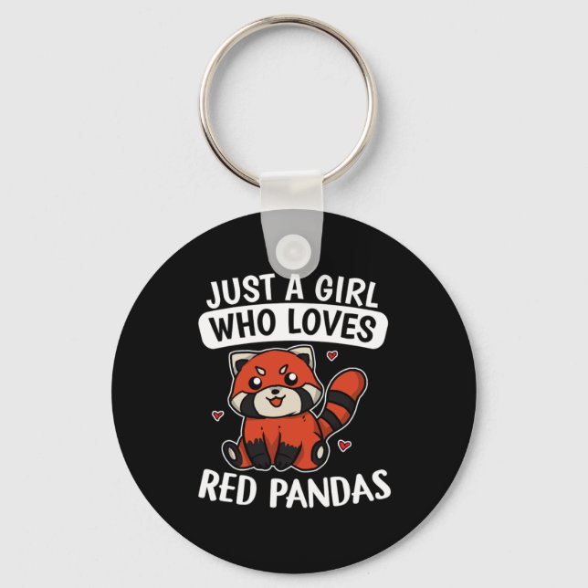 Just A Girl Who Loves Red Pandas Red Panda Costume Key Ring (Front)