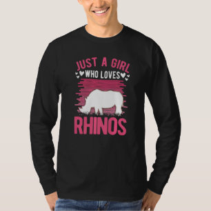 Just A Girl Who Loves Rhinos T-Shirt