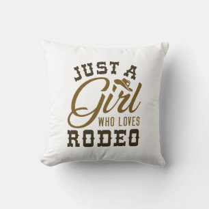 Just A Girl Who Loves Rodeo Cushion