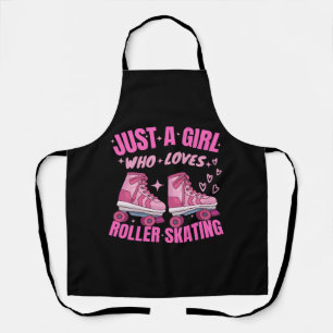 Just A Girl Who Loves Roller Skating Apron