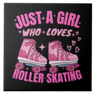Just A Girl Who Loves Roller Skating Ceramic Tile