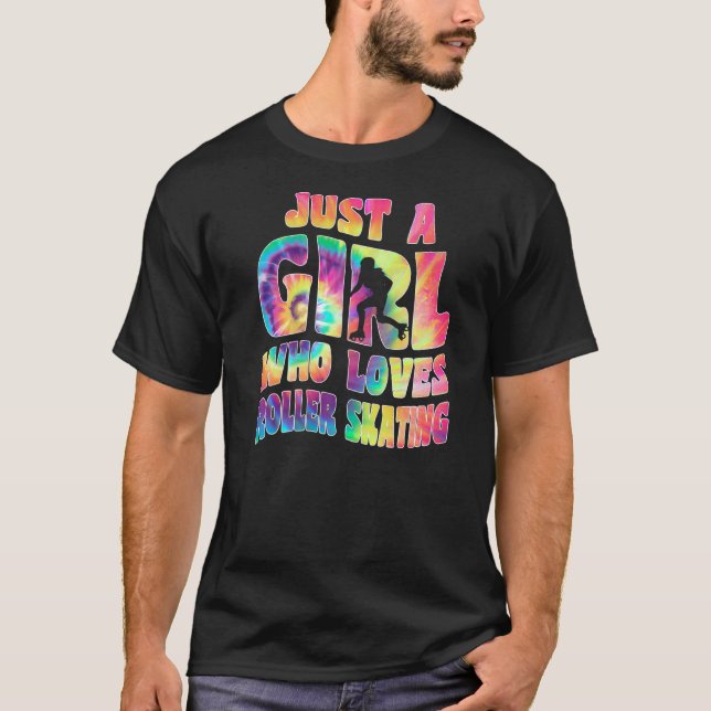 Just A Girl Who Loves Roller Skating Inline Skater T-Shirt (Front)