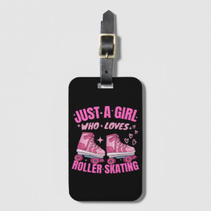 Just A Girl Who Loves Roller Skating Luggage Tag