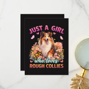  Just A Girl Who Loves Rough Collies Thank You Card