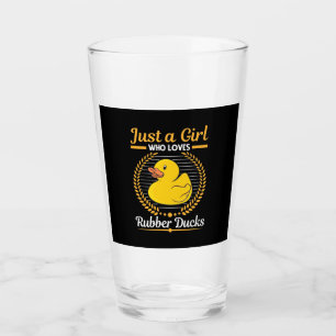 Just A Girl Who Loves Rubber Duck Glass