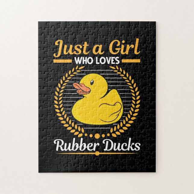 Just A Girl Who Loves Rubber Duck Jigsaw Puzzle (Vertical)