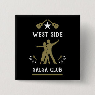 Just A Girl Who Loves Salsa Dance 15 Cm Square Badge