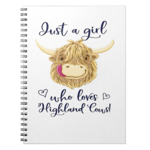 Just A Girl Who Loves Scottish Highland Cows Class Notebook