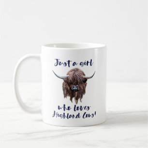 Just A Girl Who Loves Scottish Highland Cows Coffee Mug