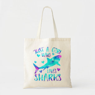 Just a Girl Who Loves Sharks Galaxy Shark Lover Gi Tote Bag