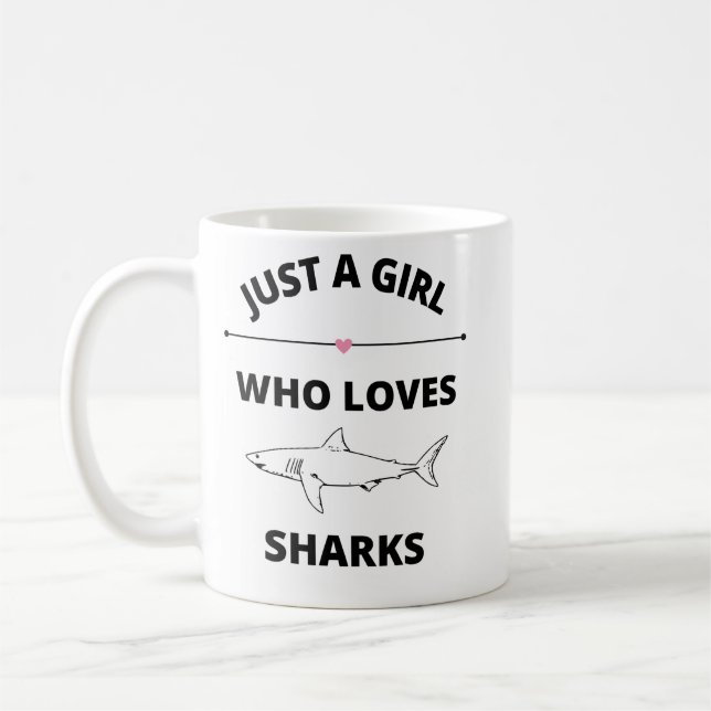 Just A Girl Who Loves Sharks mug (Left)
