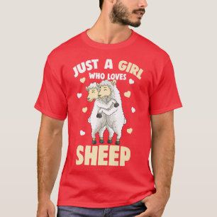 Just a Girl who loves Sheep Farmers Sheep Lover Ki T-Shirt