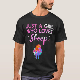 Just A Girl Who Loves Sheep Funny Animal Pet T-Shirt