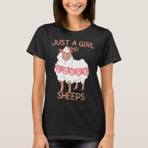 Just A Girl Who Loves Sheeps Shirt, Funny Sheep T-Shirt