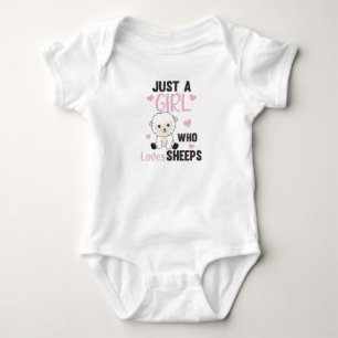 Just A Girl Who Loves Sheeps - Sweet Sheep Baby Bodysuit