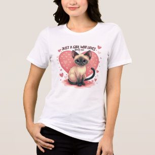 Just a Girl Who Loves Siamese Cats Tri-Blend Shirt