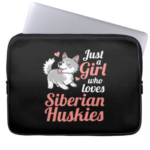 Just A Girl Who Loves Siberian Husky Laptop Sleeve