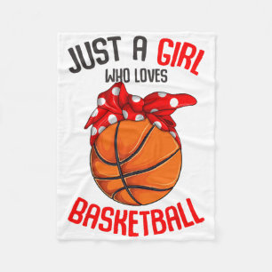 Just A Girl Who Loves Sketll Girl Kids Girls Fleece Blanket