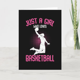 Just A Girl Who Loves Sketll Kids Girls Card