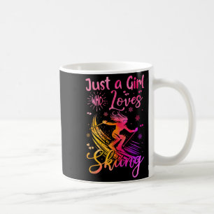 Just A Girl Who Loves Skiing Funny Ski Winter Spor Coffee Mug
