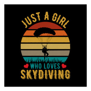 just a girl who loves skydiving poster