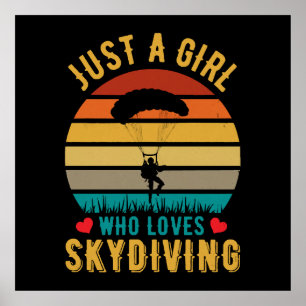 just a girl who loves skydiving poster