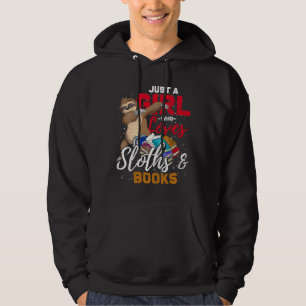 Just A Girl Who Loves Sloths Books 23 Hoodie
