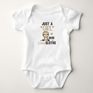 Just A Girl Who Loves Sloth's Cute Animals Vintage Baby Bodysuit