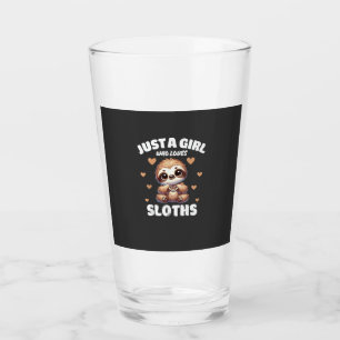 Just A Girl Who Loves Sloths, Cute Sloth Lovers T- Glass