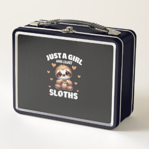 Just A Girl Who Loves Sloths, Cute Sloth Lovers T- Metal Lunch Box