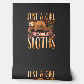 Just A Girl Who Loves Sloths Cute Sloth T-Shirt Wallpaper