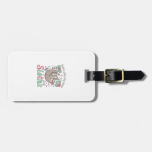 Just a Girl Who Loves Sloths Cute Tropical Floral Luggage Tag