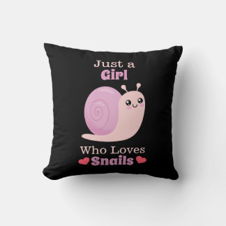 Just A Girl Who Loves Snails Cushion