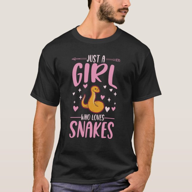 Just a girl who loves Snake Rattlesnake Snake T-Shirt (Front)