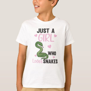 Just a girl who loves snakes cute snake for girls T-Shirt