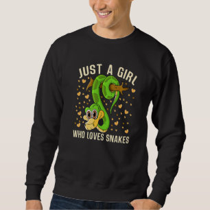 Just a Girl Who Loves Snakes Cute Snake Themed Lov Sweatshirt