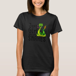 Just a Girl Who Loves Snakes Cute Snake Themed Lov T-Shirt