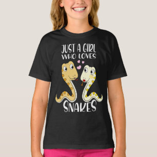 Just A Girl Who Loves Snakes I Cute Snake Girl T-Shirt