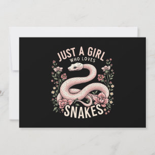 Just A Girl Who Loves Snakes Invitation