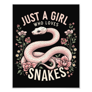 Just A Girl Who Loves Snakes Photo Print